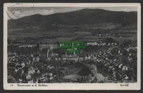 141314 AK Krumau a. d. Moldau Panorama 1941