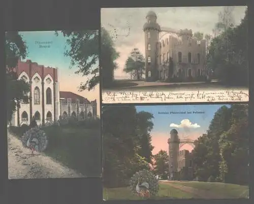 141705 3 AK Pfaueninsel Wannsee Restaurant Marstall 1921 Meierei 1903 b. Potsdam