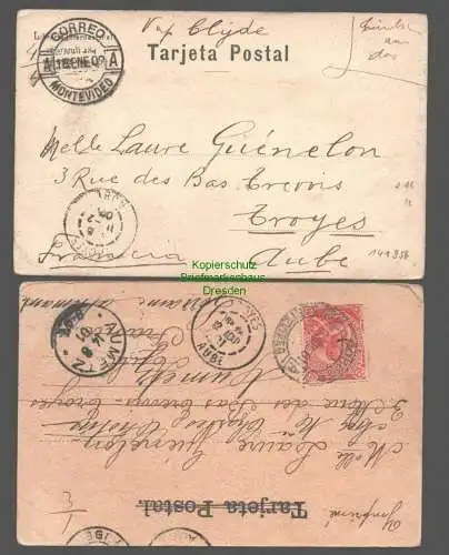 141956 2 AK Montevideo Uruguay Carcel Penitenciaria 1902 Estacion del F. C. C.