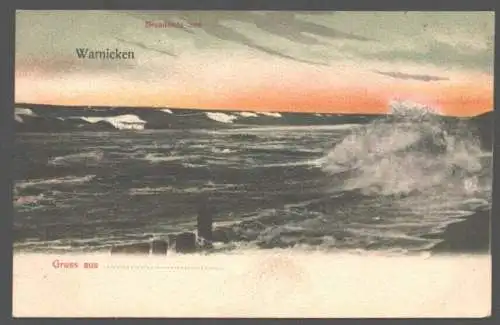 141782 AK Warnicken Brandende See Samland um 1920
