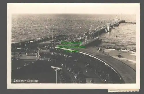 141985 AK Ostseebad Zoppot 1939 Zoppoter Seesteg Luftbild Fotokarte