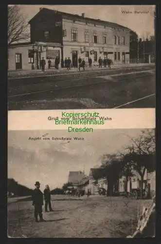 142720 AK Schießplatz Wahn Bahnhof Gleisseite 1918