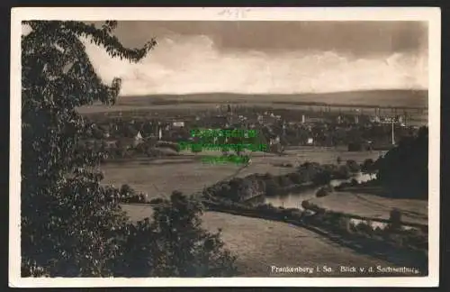 143321 AK Frankenberg i. Sa. 1935 Fernblick v. d. Sachsenburg