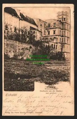 143907 AK Eichstätt Willibaldsburg Stadtseite von der Bastion 1900