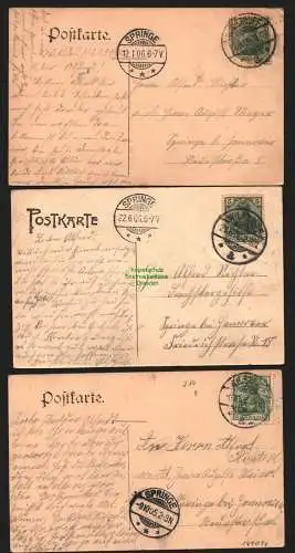 144041 3 AK Wilsdruff Markt 1906 Schänke Alte Post Bäckerei Hillig Hotel Löwe