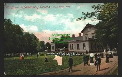 143941 AK Taucha 1908 Schützenhaus