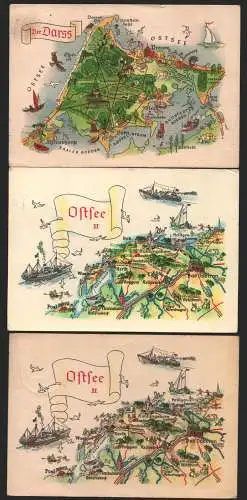 144568 3 AK Ostsee Poel Wustrow Heiligendamm Darss 1957 Prerow Ahrenshoop Born