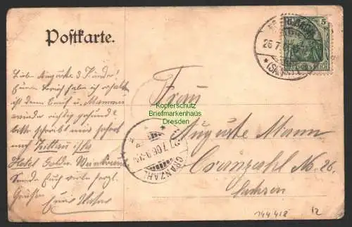 144418 AK Ebersbach Sa. Bahnhofstrasse Hotel Ludwig Ha… 1906