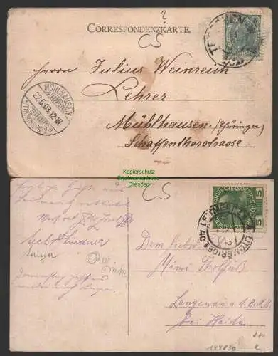 144830 2 AK Litomerice Leitmeritz 1903 Brückenstiege Elbansicht Franz Josef Höhe