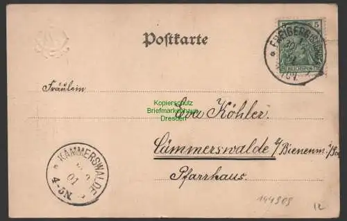 144909 AK Freiberg Halsbrücke Esse 1901 höchste Esse der Welt 140 m