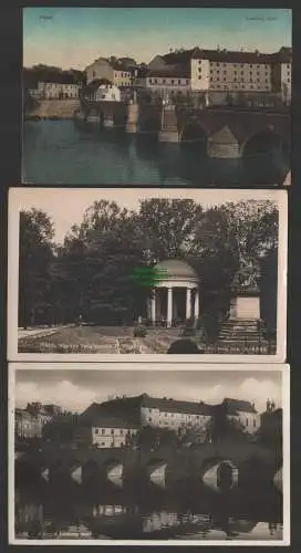 144825 3 AK Pisek Böhmen Kamenny most Brücke um 1920 Fotokarte 1930 1937