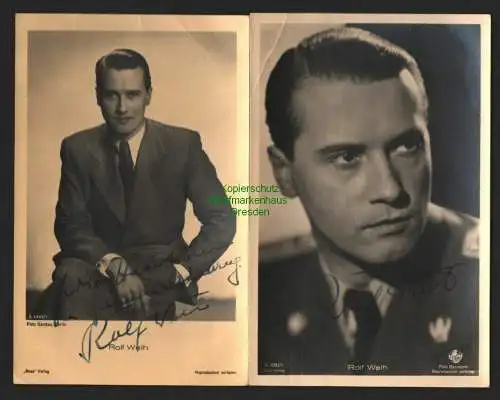 145336 2 AK Ross Verlag original Autogramm Rolf Weih um 1940