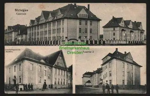 145162 AK Striegau Strzegom Kasernen Wirtschaftsgebäude Kantine 1917