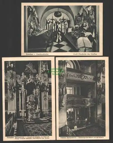145593 3 AK Potsdam Garnisonkirche Gruft Friefrich des Großen Fürstenloge Kaiser