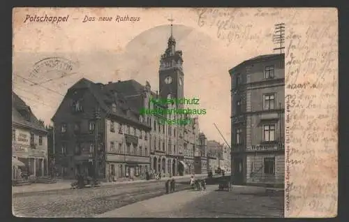 145494 AK Potschappel 1905 Das neue Rathaus Gasthaus Wettiner Hof