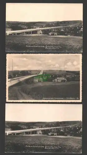 145501 3 AK Reichsautobahnbrücke Crimmitschau i. Sa. Frankenhausen Lauenhain