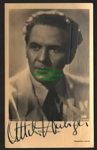 145343 AK Ross Verlag original Autogramm Attila Hörbiger um 1940