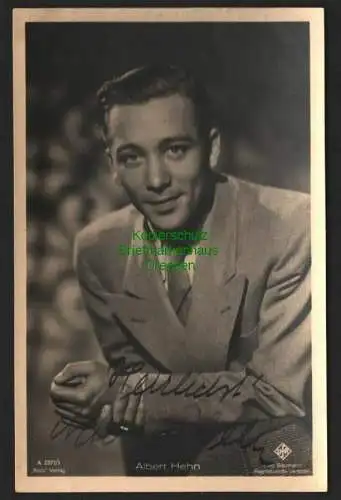 145358 AK Ross Verlag original Autogramm Albert Hehn um 1940