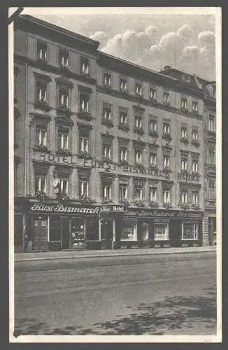 145855 AK Leipzig Hotel Fürst Bismarck Blücherstraße 25-29 neben Hauptbahnhof