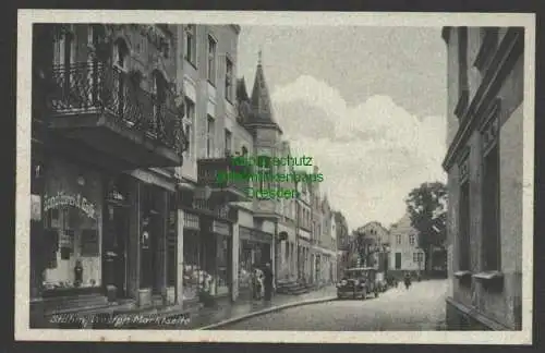 145632 AK Stuhm W.-Pr. Marktseite Konditorei Cafe um 1940