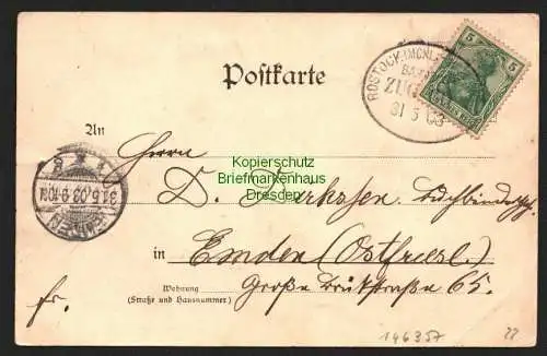 146357 AK Rostock Hafen Panorama 1903