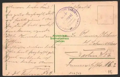 147112 AK Danzig Schellmühl um 1915 Kommandantur Feldpost