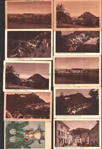147006 10 AK Ferrette Pfirt Elsass 1941 Feldpost Kaserne Hotel Jura Geisberg
