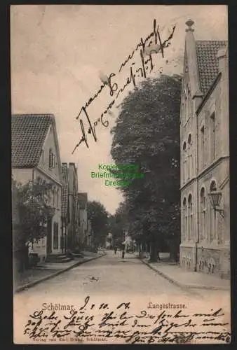 147760 AK Schötmar Bad Salzuflen 1904 Langestrasse Bahnpost Herford Altenbeken