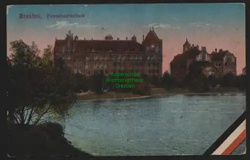 147623 AK Breslau Pestalozzischule 1916