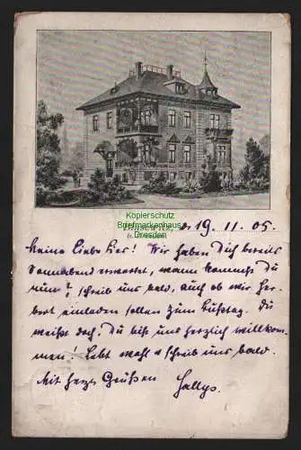 147662 AK Dresden Blasewitz 1905 markannte Villa