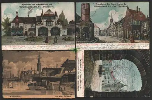 147370 4 AK Düsseldorf Ausstellung 1904 Ausschank des Exportbieres Unionbrauerei