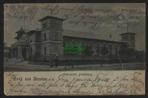 147679 AK Breslau 1899 Restaurant Friebeberg