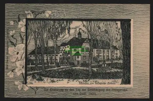 147986 AK Zwönitz  Amtsgericht 1905 Zur Erinnerung an den Tag der Genehmigung