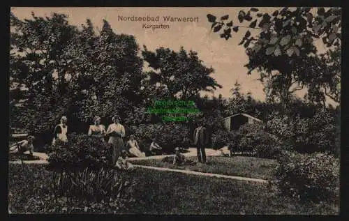 148283 AK Warwerort Nordseebad Kurgarten 1916 Büsum