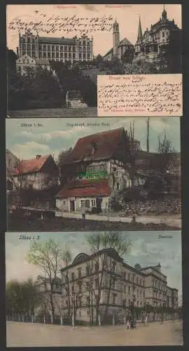 149236 3 AK Löbau 1904 I. Bürgerschule Wendische Kirche Ziegenkopf Seminar 1908