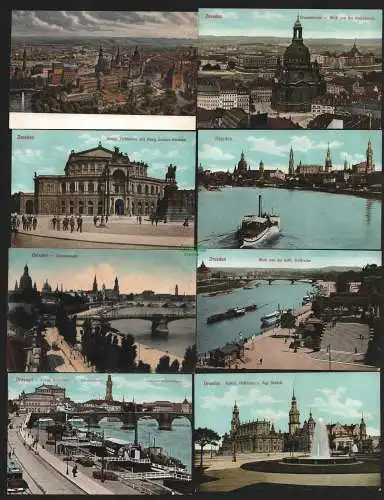 149556 8 AK Dresden Altstadt 1910 Semperoper Frauenkirche Hofkirche Schloss