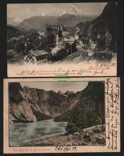 149406 2 AK Berchtesgaden 1902 Der Obersee Panorama
