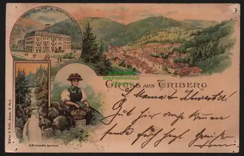 149817 AK Triberg im Schwarzwald 1899 Hotel Löwen