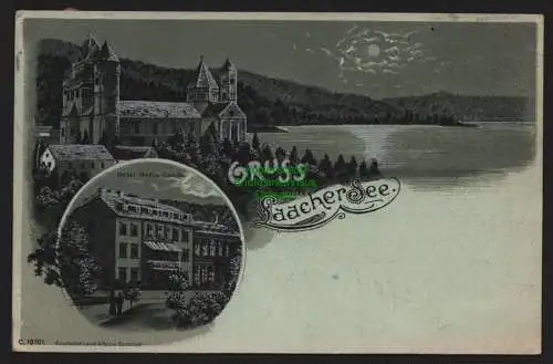 150755 AK Laacher See Vulkaneifel bei Abtei Maria Laach Glees 1902 nach Paris