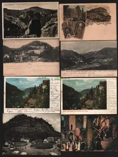 150625 11 AK Oybin 1901 - 1944 Litho Kirchruine Kreuzgänge