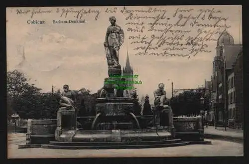 150851 AK Koblenz Coblenz Barbara Denkmal 1914
