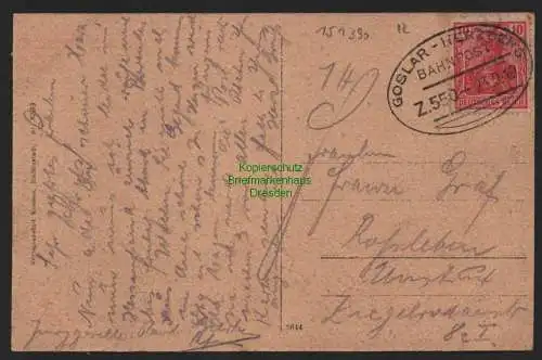 151390 AK Langelsheim Harz Panorama Total 1919 Bahnpost Goslar - Herzberg