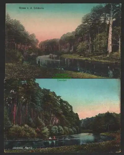 151647 2 AK Gruss von der Löcknitz Woltersdorf bei Erkner 1912 Grünheide Mark