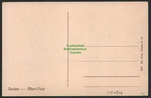 151914 AK Freital Deuben Albertpark um 1910