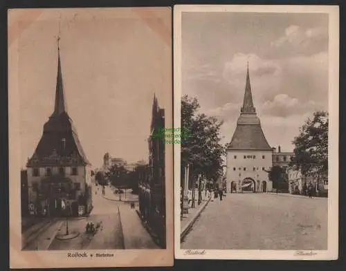 151901 2 AK Rostock Steintor um 1925