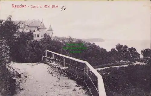 152317 AK Swetlogorsk Rauschen Ostpreußen um 1915 Corso u. Hotel Düne