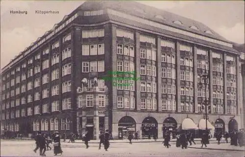 152340 AK Hamburg Klöpperhaus um 1920