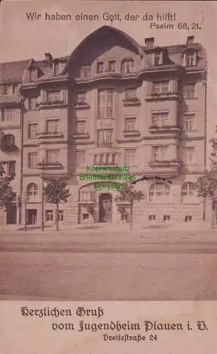 153503 AK Dom Jugendheim Plauen i. V. Breitestraße 24 um 1920