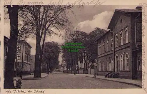 153270 AK Witnica Vietz Ostbahn 1942 Am Bahnhof