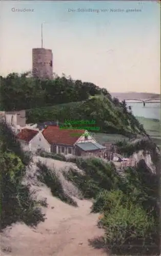 153574 AK Graudenz 1907 Grudiaz Der Schloßberg von Norden gesehen